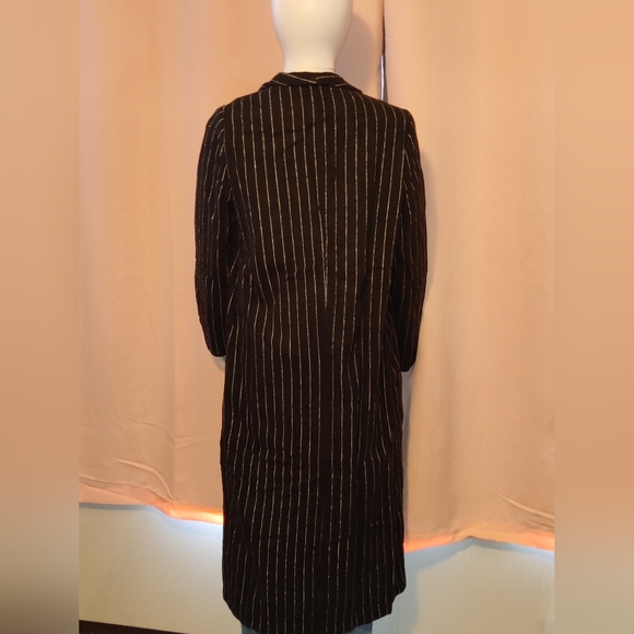 NWT  -  PINSTRIPED DUSTER COAT - Picture 3 of 6